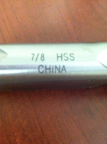 Interstate #1079-0056 7/8" x 7/8" x 1-7/8" x 6-1/8" 4F HSS RH Double End Mills