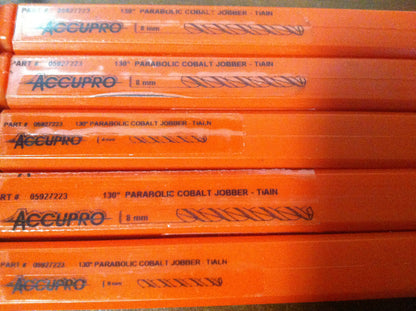 Accupro Parabolic Drills 0.3150" x 2-15/16" Cobalt TiAlN #05927223 lot