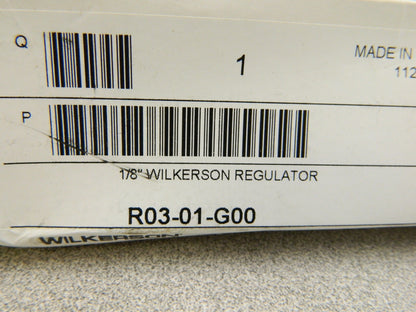 WILKERSON Compressed Air Regulator: 1/8" NPT, 300 Max psi, Miniature R03-01-G00