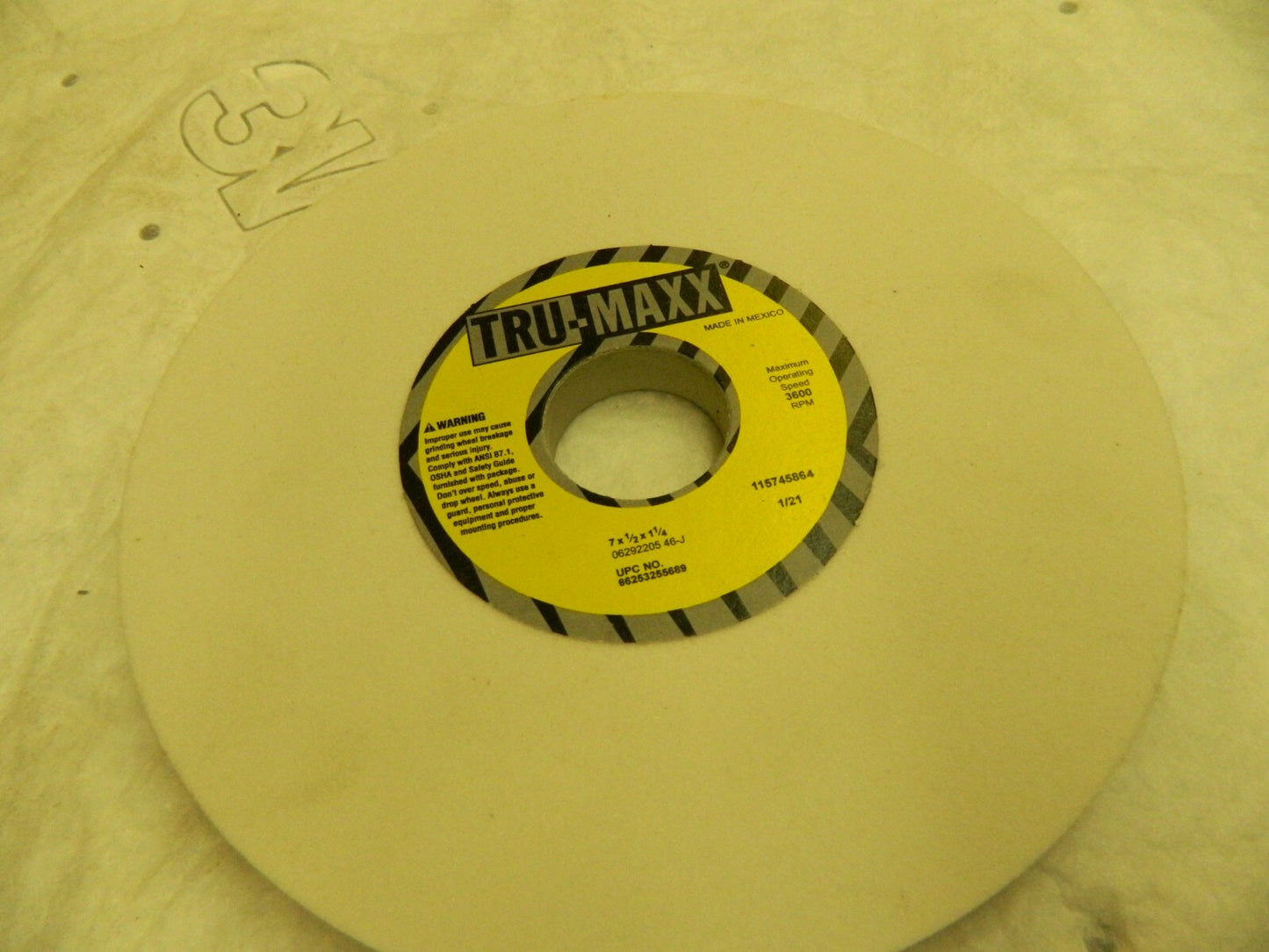 TRU-MAXX qty 4  Surface Grinding Wheel 7" Dia 1/2" Thick 46 Grit 66253255689