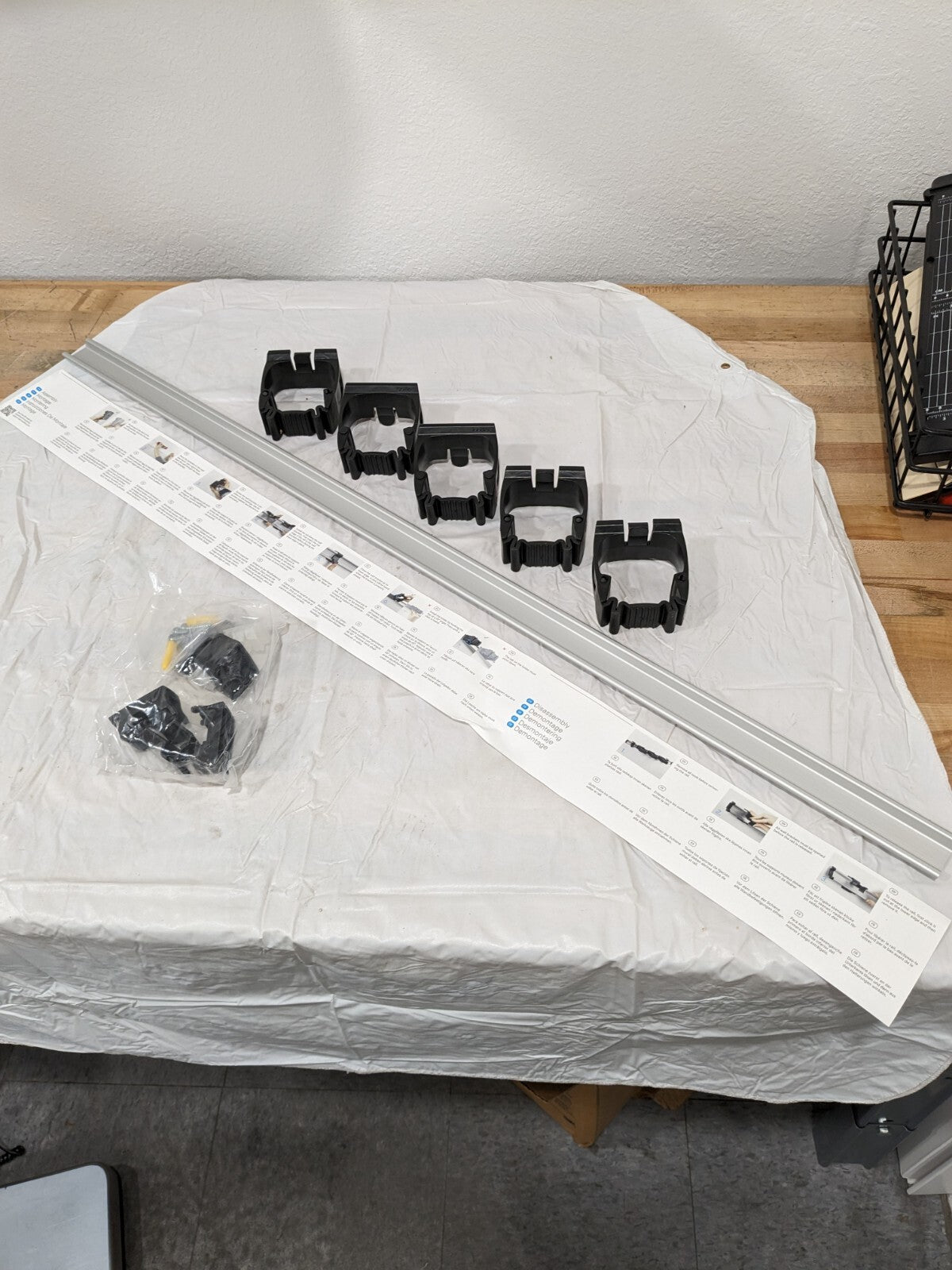 TOOLFLEX ONE 37" Mop &amp; Broom Organizer with 5 One-Size-Fits-All Holders