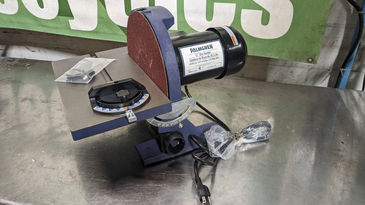 PALMGREN Disc Sanding Machines Disc 12 Diameter Single Phase 9681312 Damaged