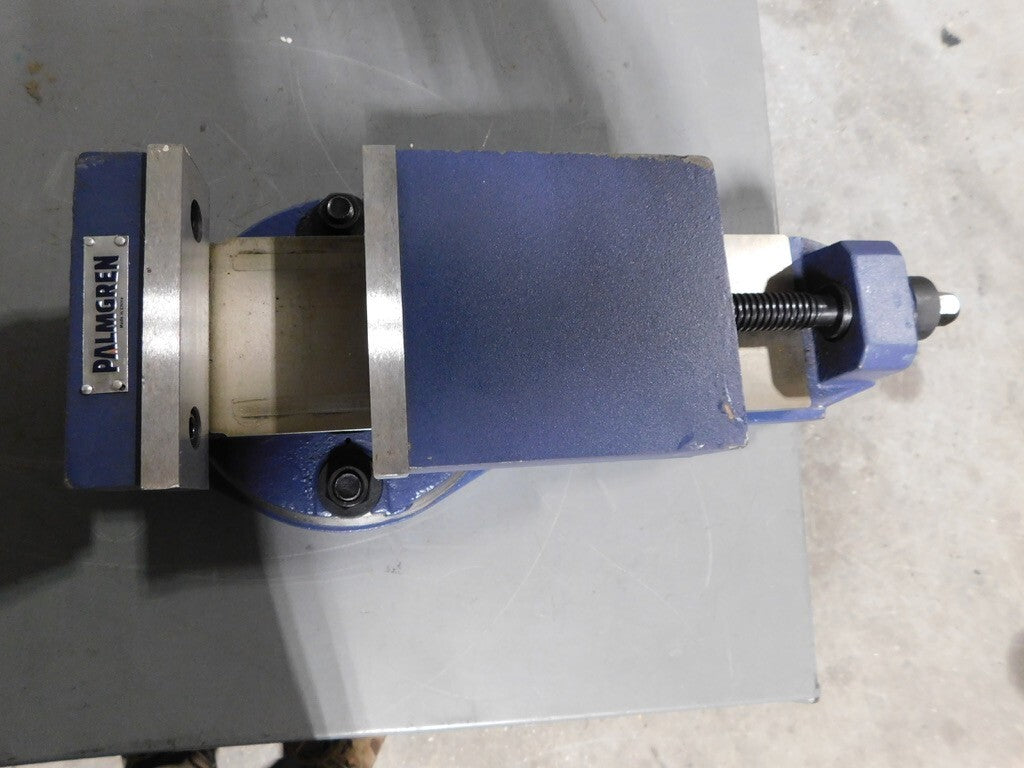 PALMGREN Machine Vise:Swivel 6"Jaw Width 6"Opening INCOMPLETE/DAMAGED 9626603