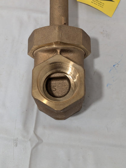 Milwaukee Gate Valve: Gate, 1-1/2" Pipe, Threaded (NPT), Bronze 1151-112