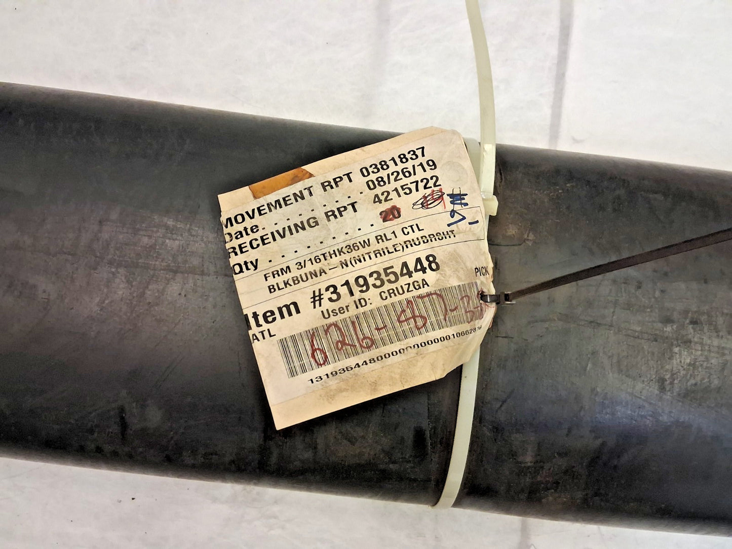 Pro Rubber Sheet Buna-N 3/16" Thick 36" Wide Black 31935448