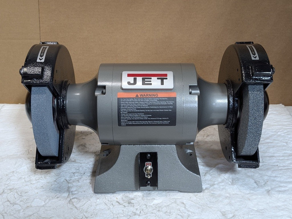 Jet Shop Bench Grinder 8" Wheel Diameter 3450 RPM 1/2 HP 115v 8 Amp JBG-8B