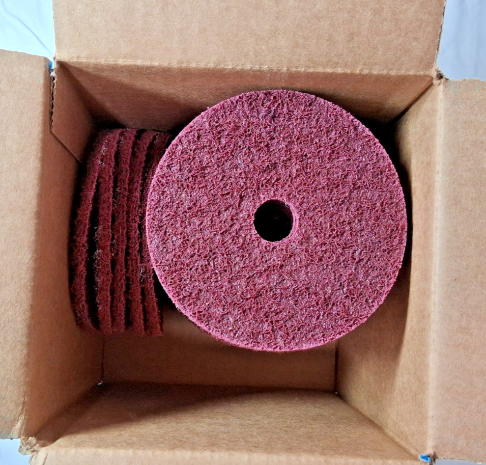Norton Aluminum Oxide Hook & Loop Disc 5" Dia, 7/8" Hole Non-Woven 66623334963