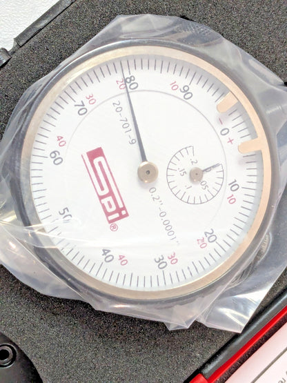SPI Dial Drop Indicator 0.2" Range 0-100 &amp; 0-50-0 Grad 0.0001" Rea