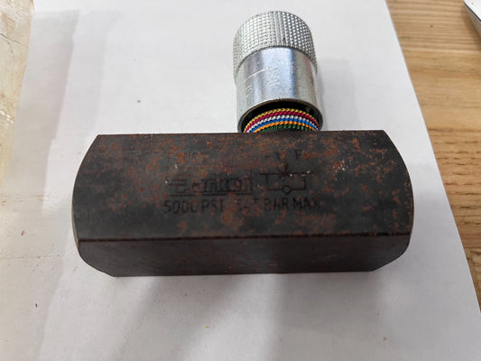 Parker Hydraulic Control Valve: 1/2" Inlet, 1/2-14 Thread, 15 GPM, 5,000 Max psi