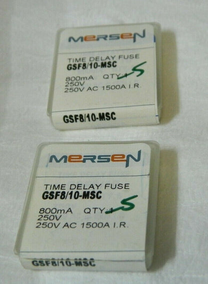 Mersen Time Delay Miniature Ceramic Fuse 250V 0.80A Qty 10 GSF8/10