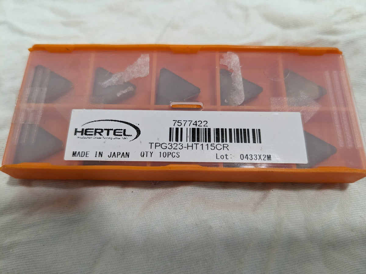 HERTEL Turning Insert 10pk : TPG323 HT115CR, Cermet 8851999