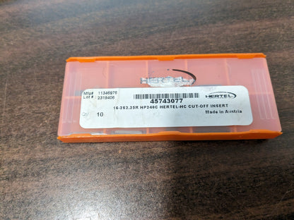 HERTEL 162S2.25R HP240C Carbide Cutoff Insert 8ct 45743077