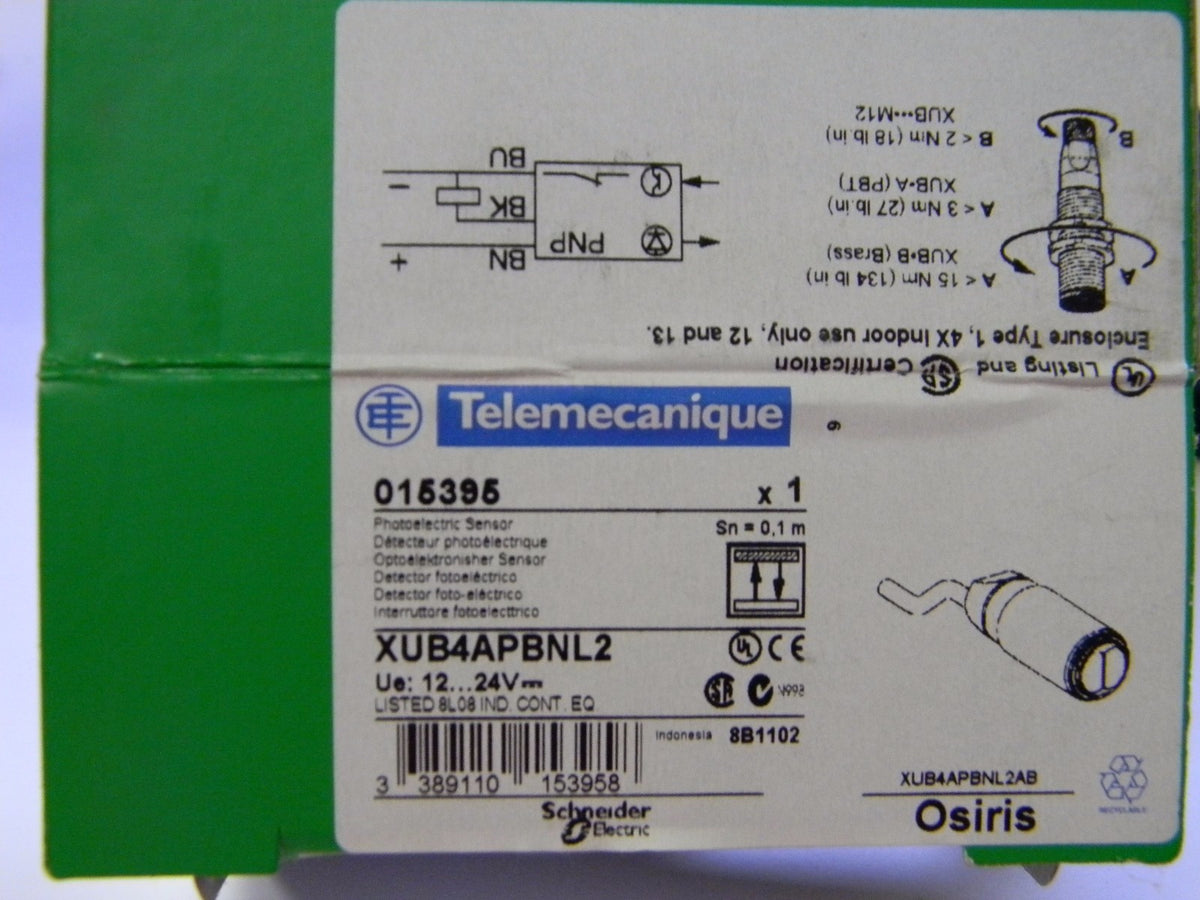 Telemecanique Sensors Cable Connector 0.1m Photoelectric Sensor XUB4APBNL2.   RL