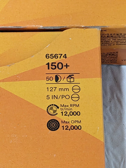 3M Cubitron II PSA Disc: 5" Disc Dia, 150 Grit, Ceramic Qty 250 7100284514