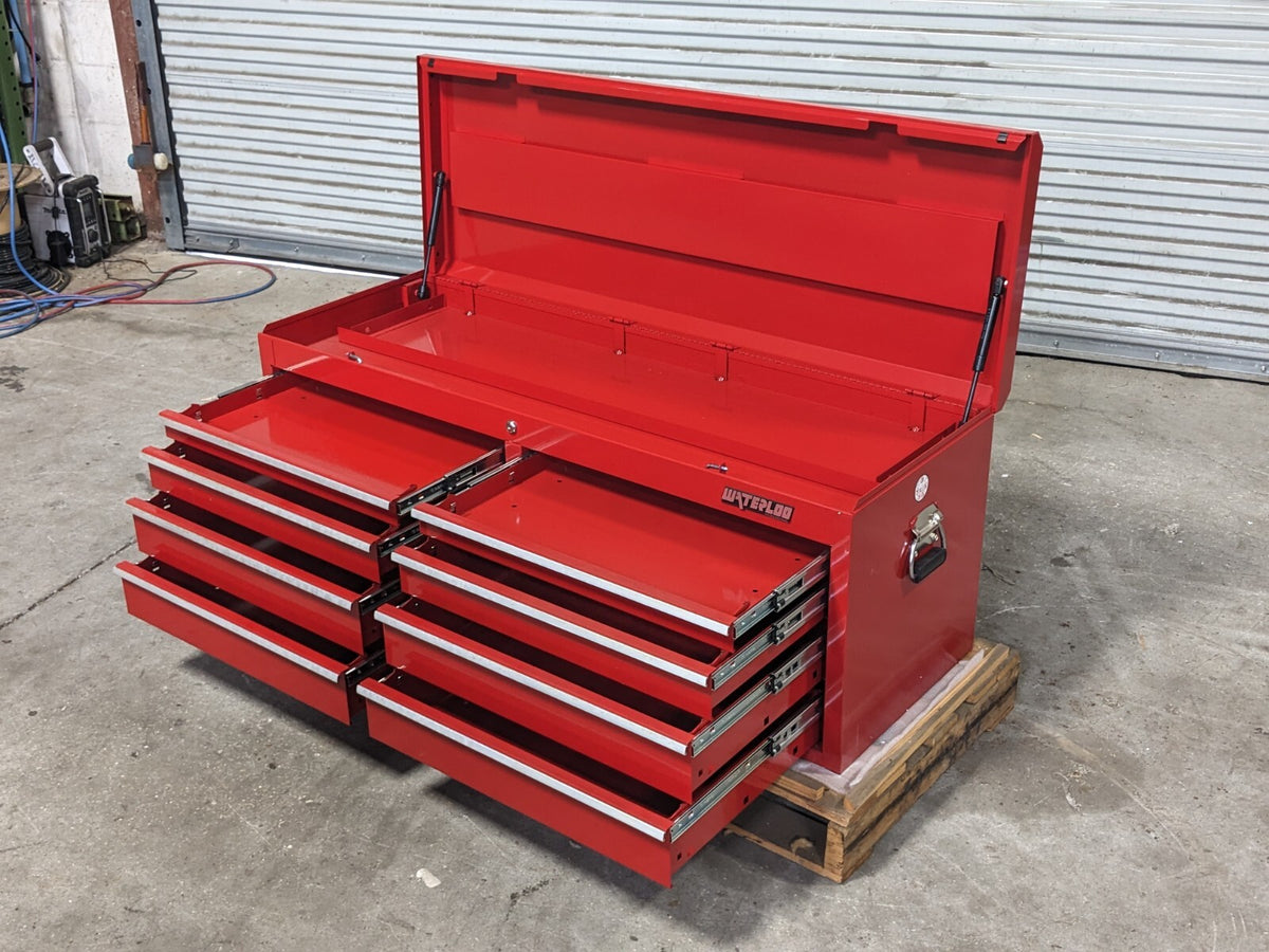Waterloo Top Chest Tool Box 8-Drawer 52" W x 18" D 20" H Steel Re