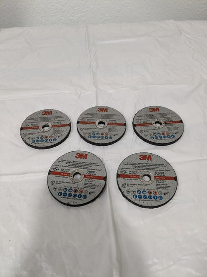 3M Cut-Off Wheel: 3″ Dia, 3/16″ Thick, 3/8″ Hole, AO Qty 5 7100229883