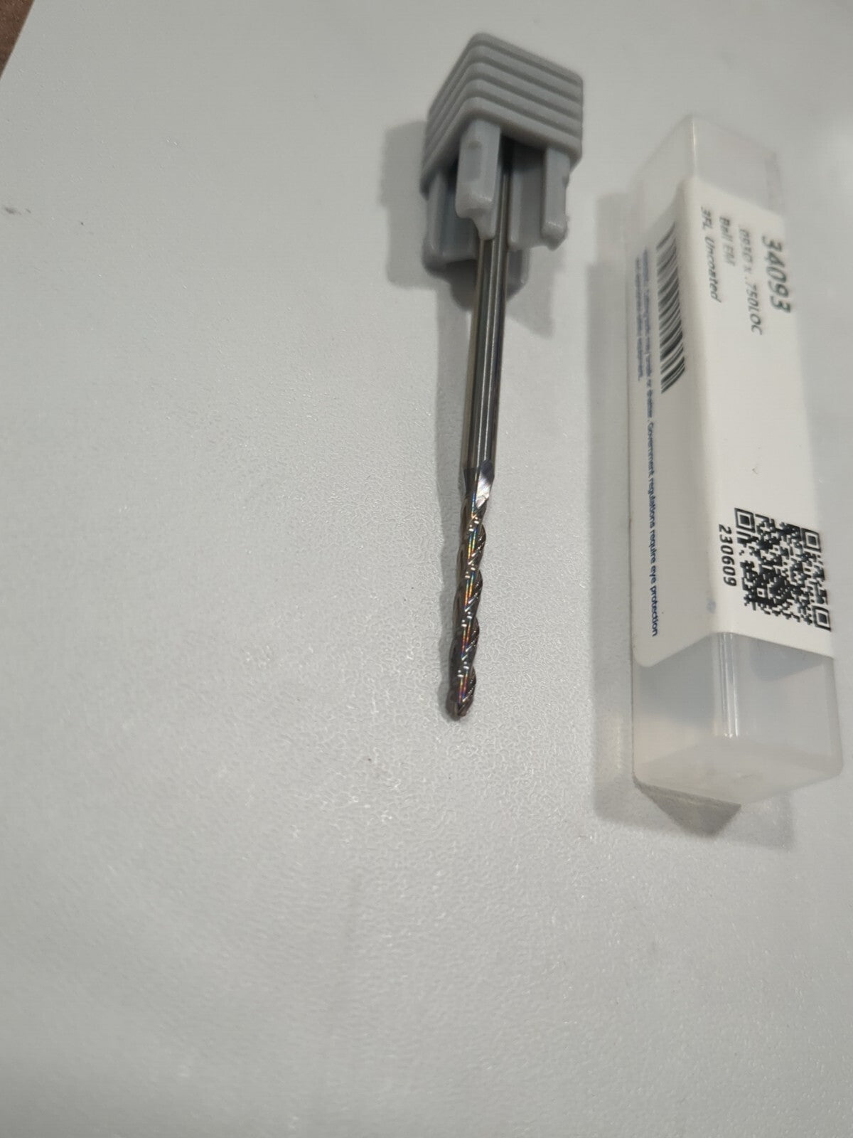 HARVEY TOOL Ball End Mill: 0.0930" Dia 3 Fl Solid Carbide 34093