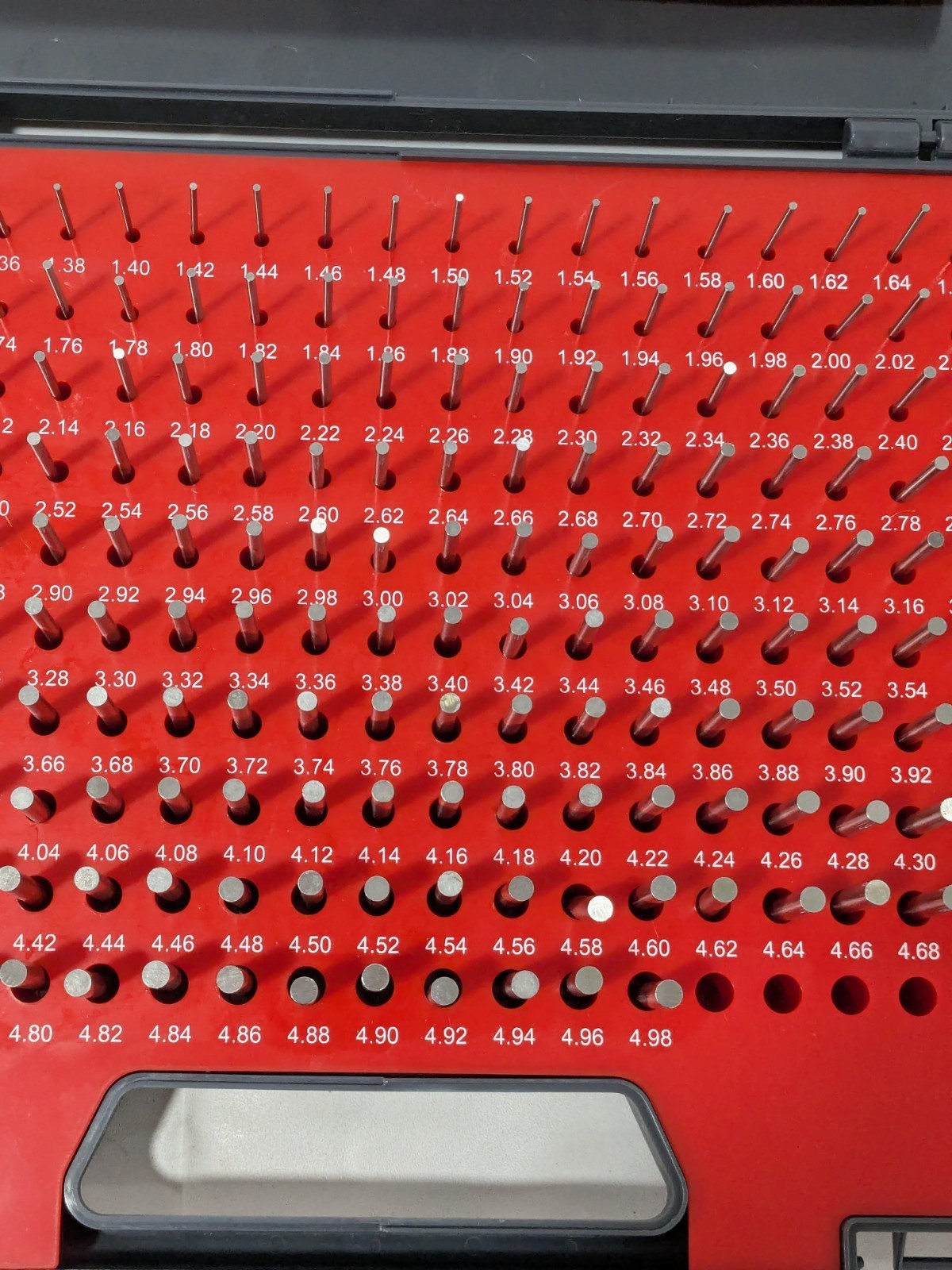 SPI Class ZZ Plug Gage Set: 1.3 to 4.98 mm Range, 185 Pc 22-179-6