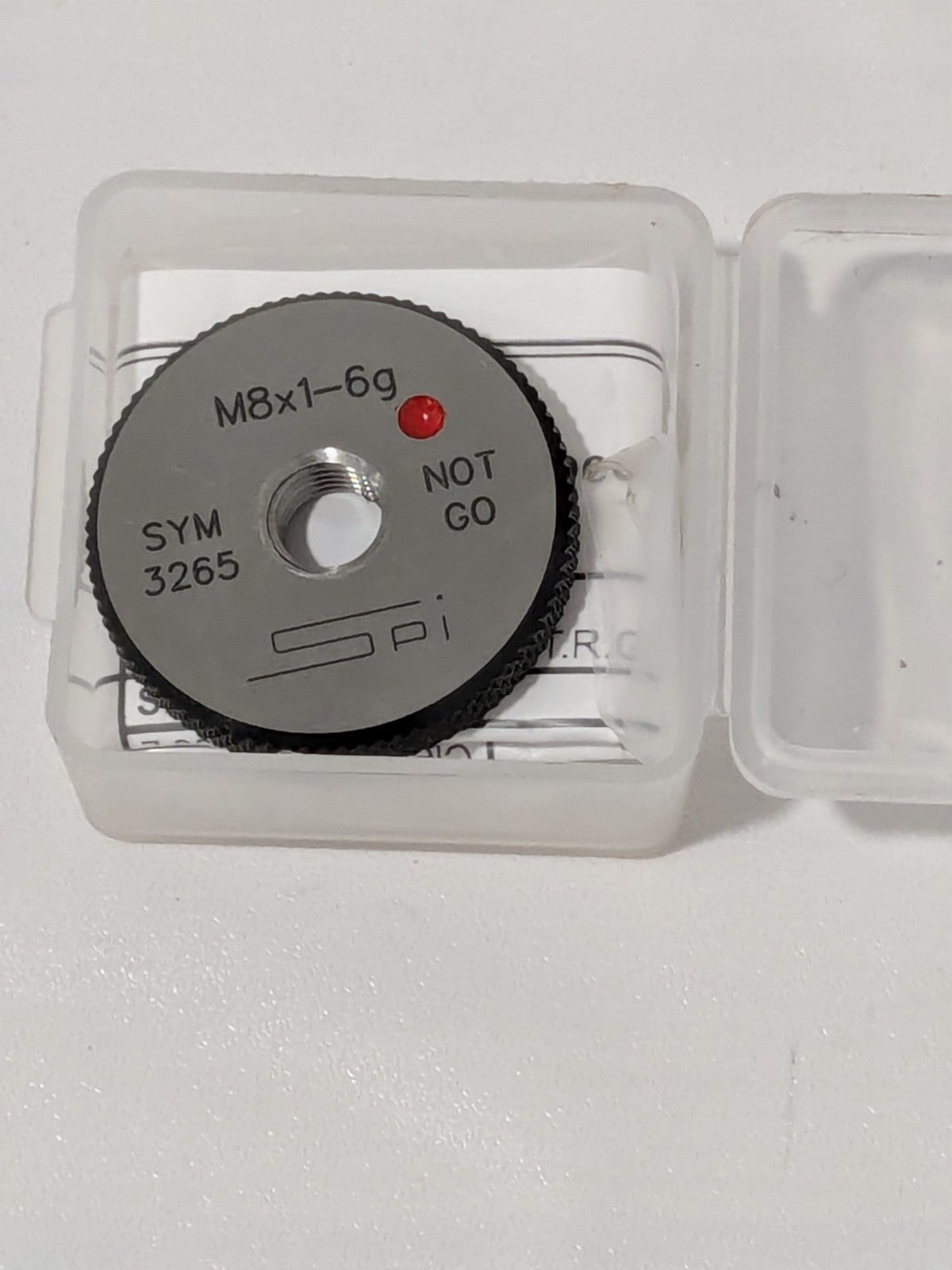SPI Threaded Ring Gage: M8 x 1.00 Thread, Class 6G, No Go 34-480-4