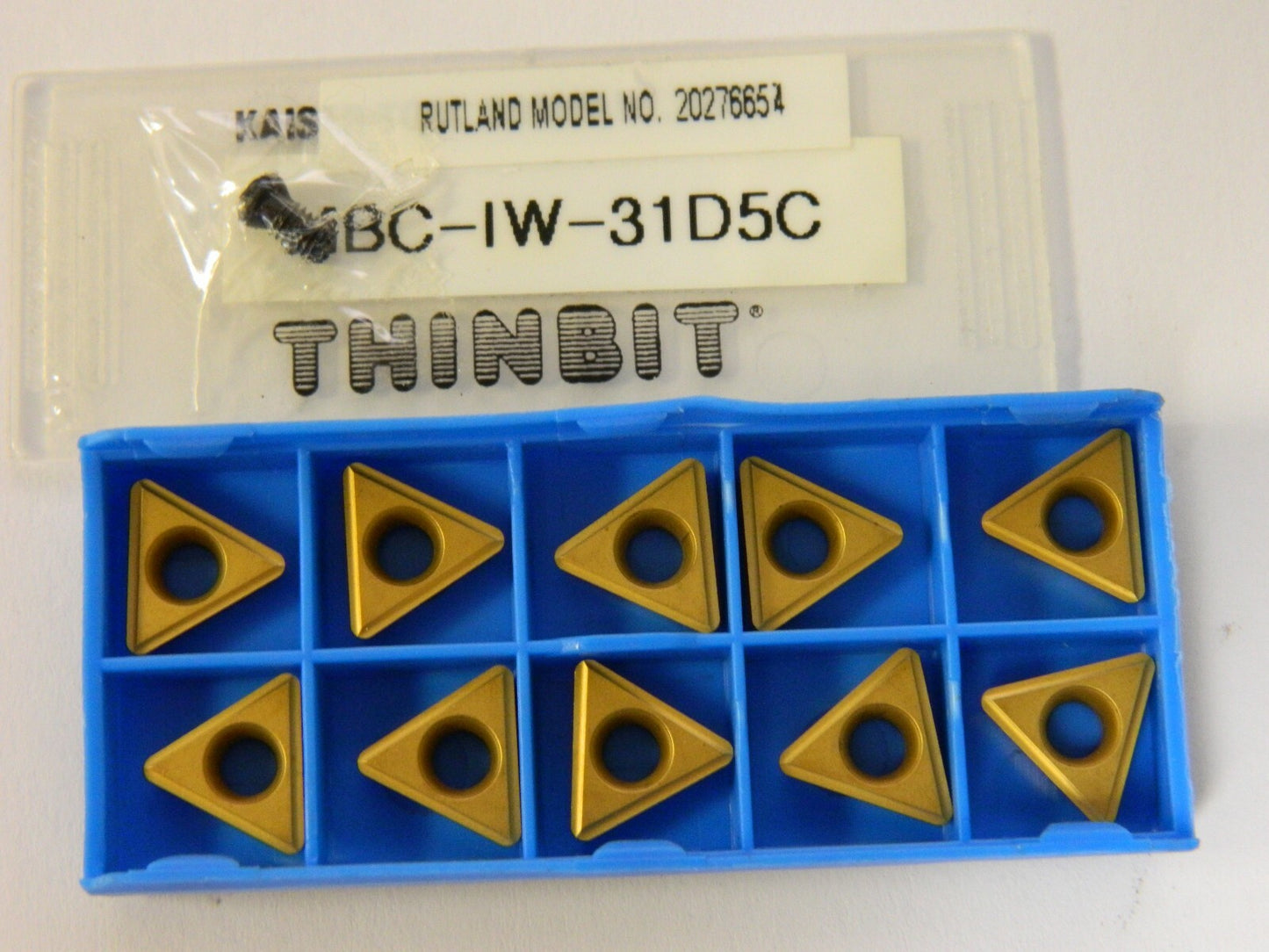 Kaiser Thinbit .031" Radius Carbide Inserts QTY 10   MBC-IW-31D5C