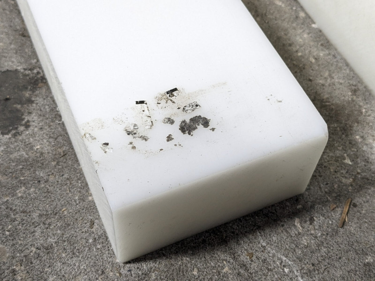 Lot of 2 USA Sealing White Acetal Plastic Bar 48 x 4 x 2 Rectangular Stock