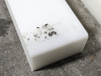 Lot of 2 USA Sealing White Acetal Plastic Bar 48 x 4 x 2 Rectangular Stock