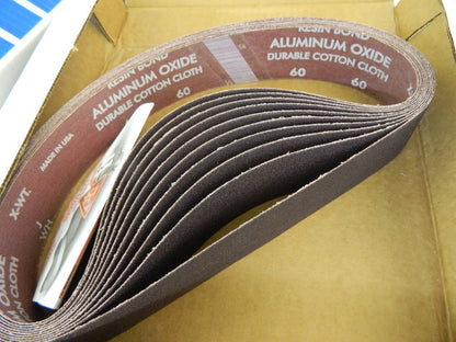NORTON Abrasive Belt: 2" Wide, 60 Grit, Aluminum Oxide qty 10 78072774447