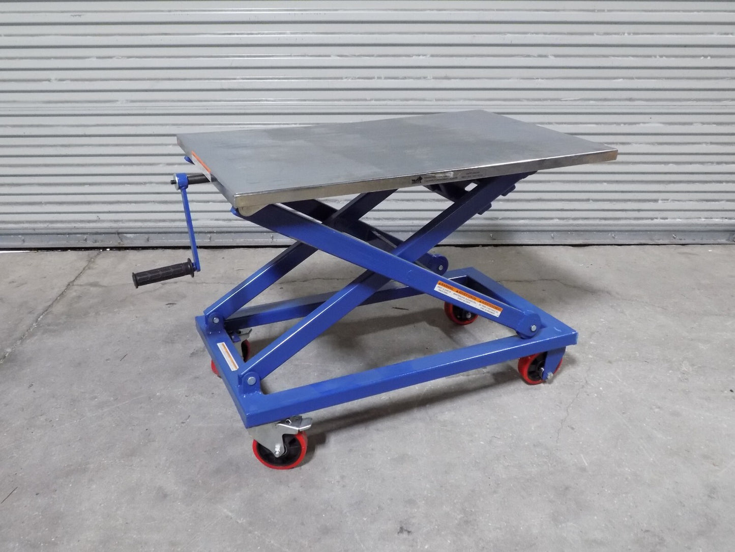 Vestil Mechanical Scissor Lift Cart 660 lb. Capacity 37" x 23" Platfor
