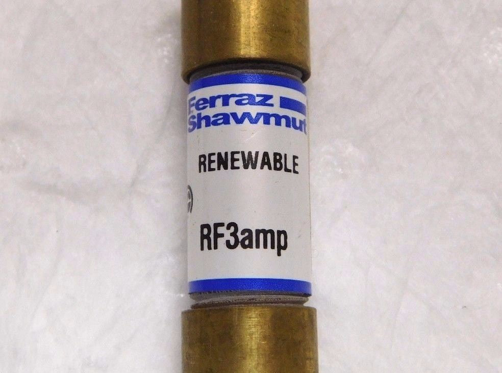 Ferraz Shawmut Fast Acting Renewable Fuse 250V 3A Qty. 6 #RF3