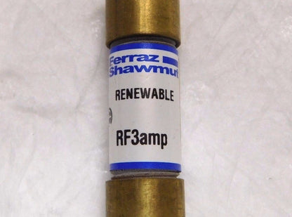 Ferraz Shawmut Fast Acting Renewable Fuse 250V 3A Qty. 6 #RF3
