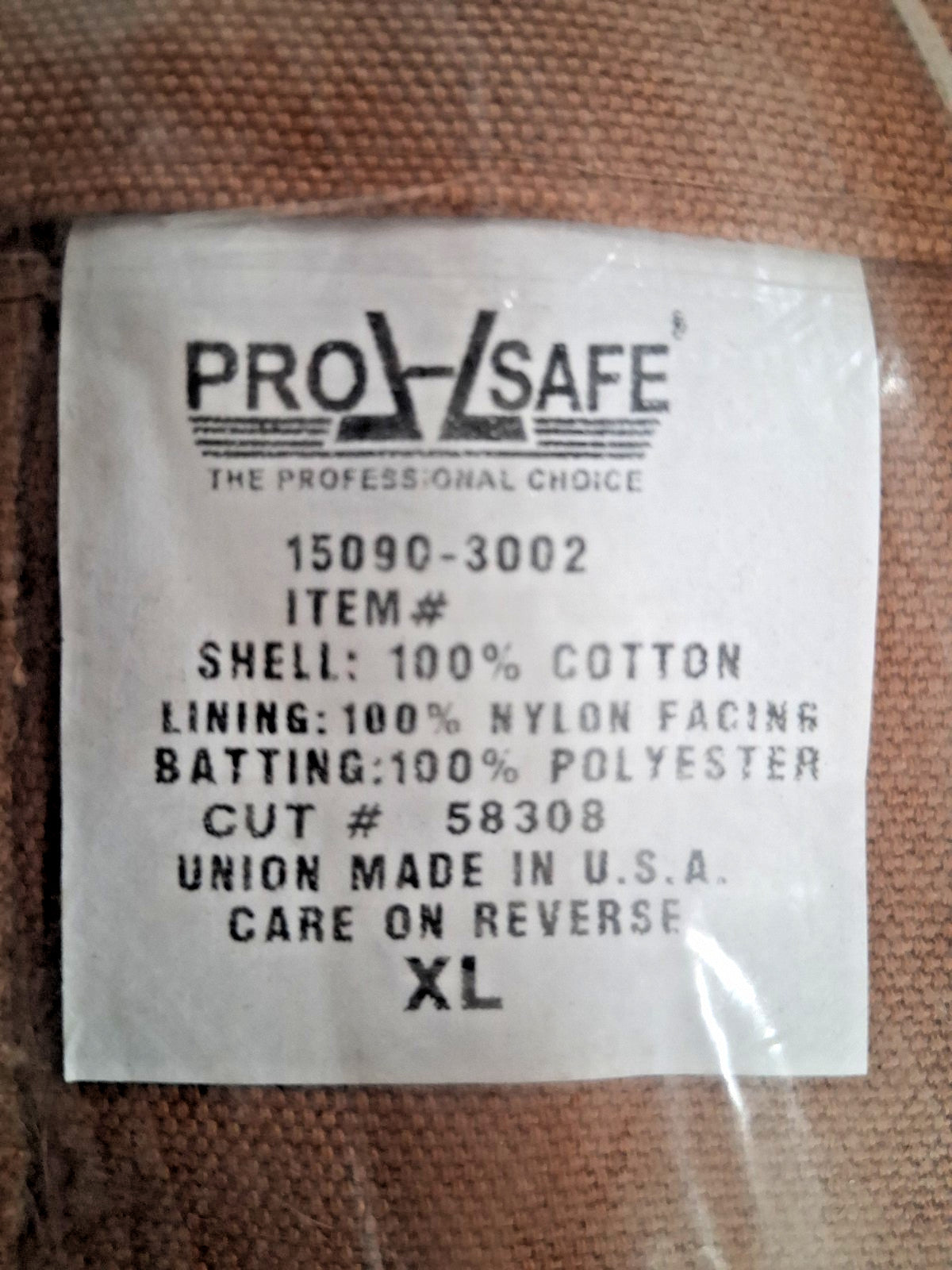 Pro-Safe General Purpose Bib Overall Brown Size XL 15090-3002-67XL