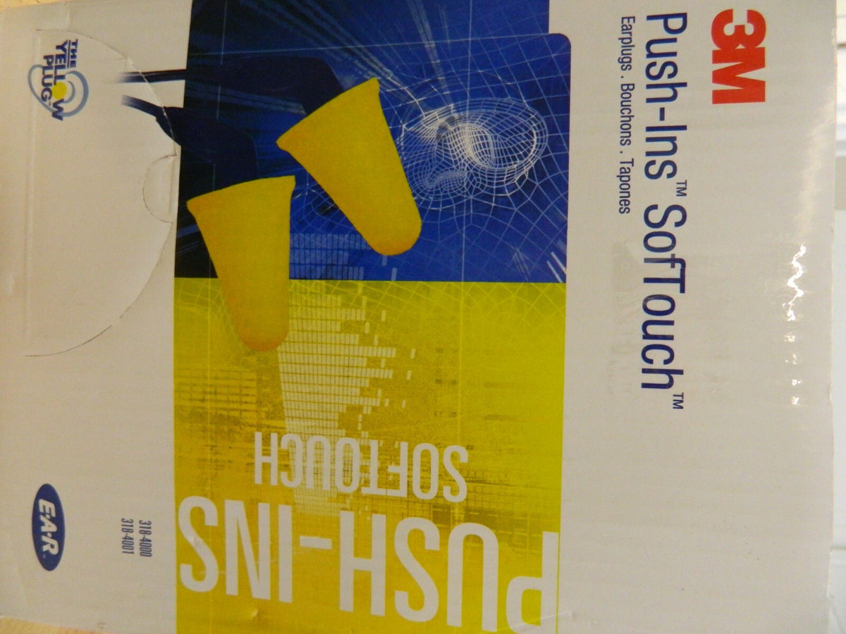 3M Earplug: 31dB, Foam, Cone, Push-In Stem, Corded  200pairs 7000127215