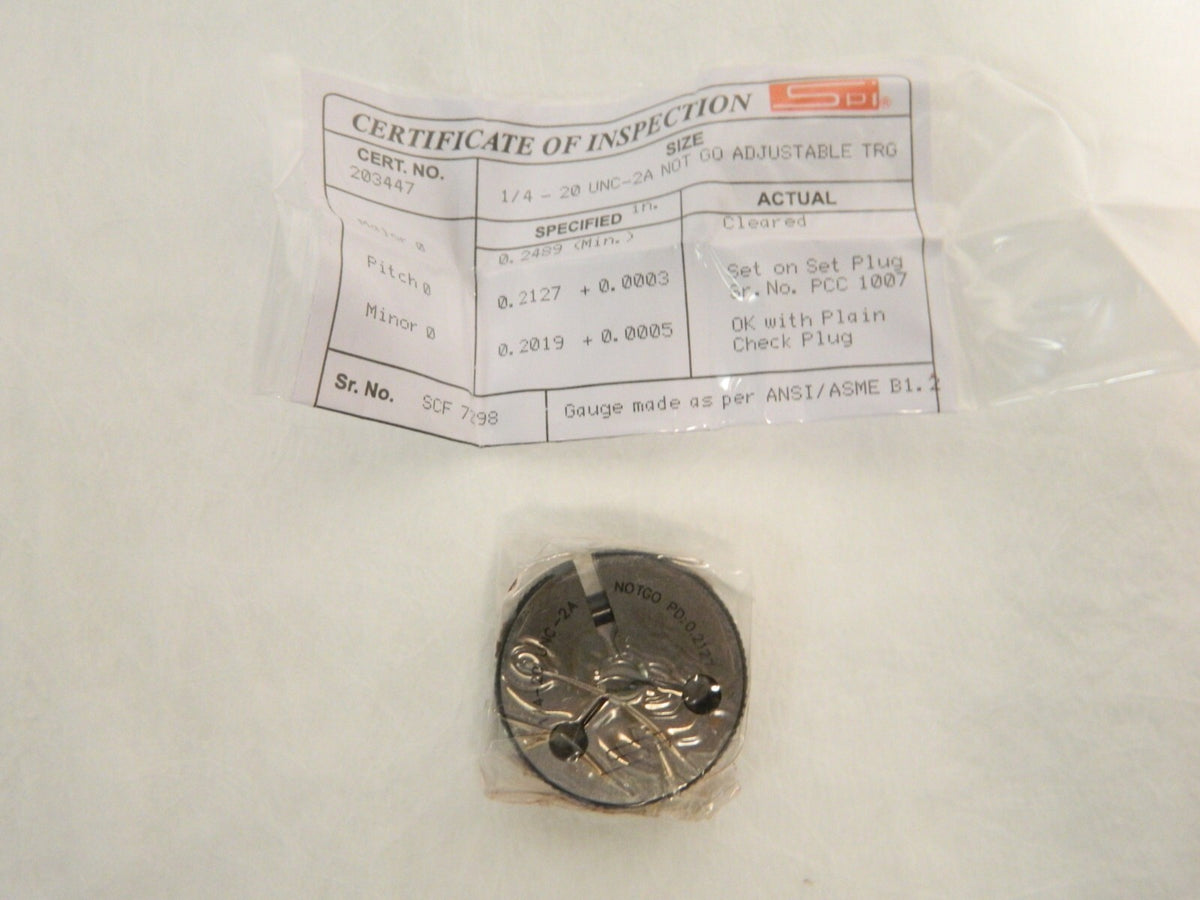 GF Gage 1/4-20 No Go Single Ring Thread Gage R0250202ANK