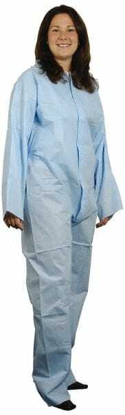 PRO-SAFE Polypropylene General Purpose Coveralls Qty 25 SZ L KM-NW-HD-BL-ELG