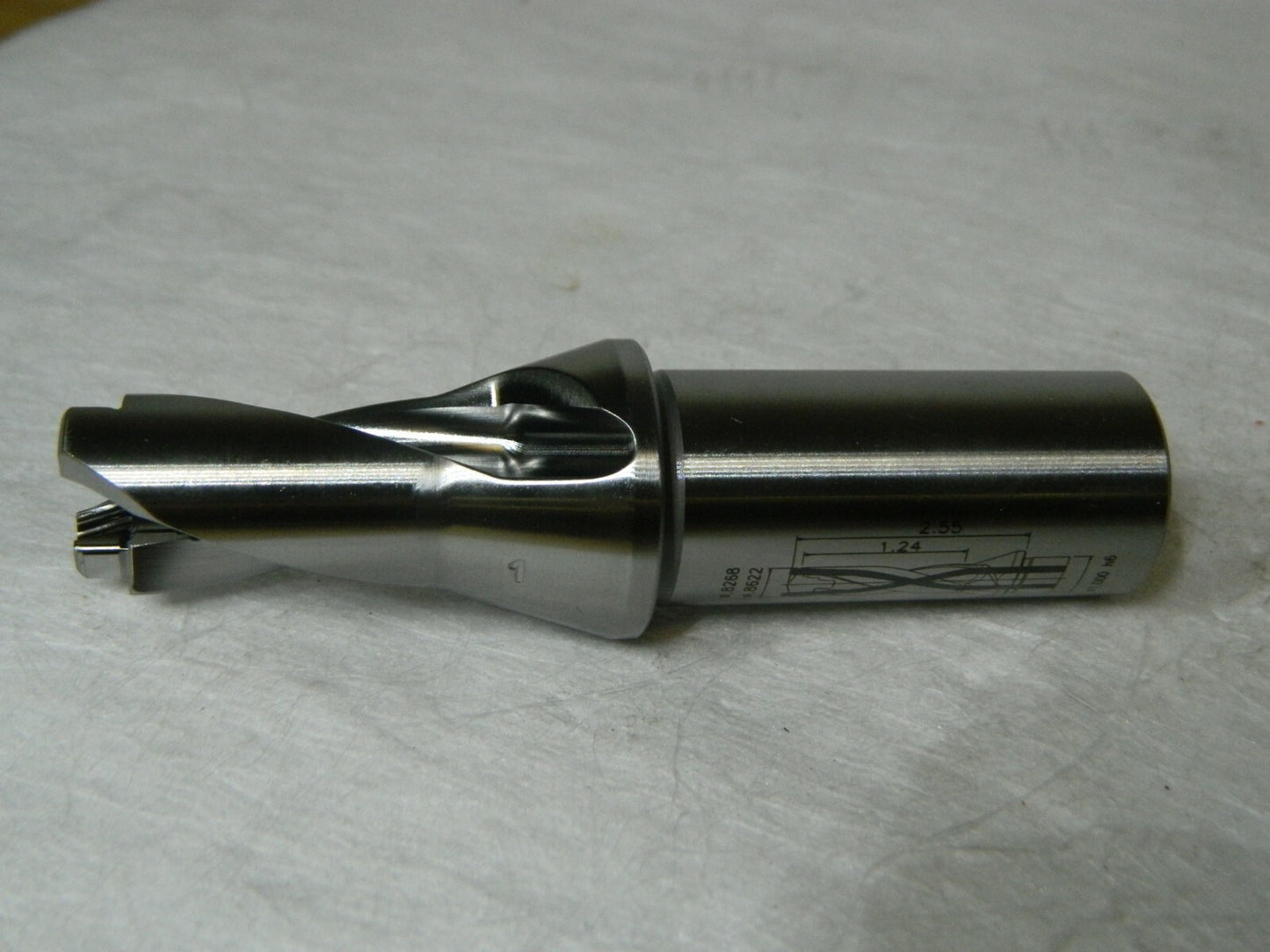 Tungaloy Replaceable-Tip Drill 0.827-0.862" 1.5xD 1" Shk Dia 1.24&quot