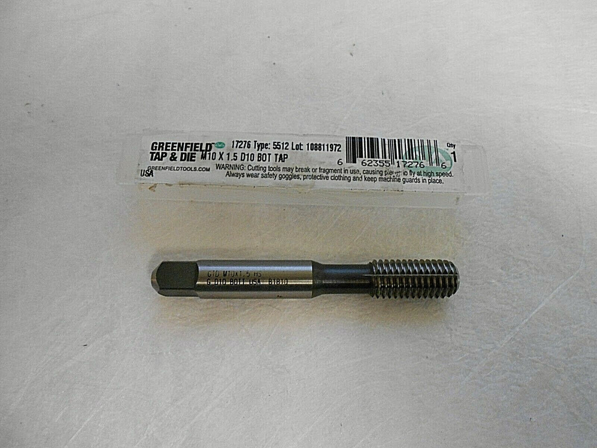 Greenfield M10x1.50 Metric Coarse Bottoming Thread Forming Tap  QTY 3 17276
