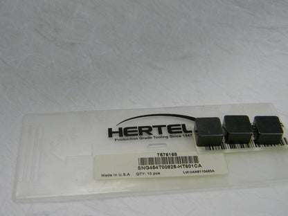 Hertel Ceramic Turning Insert SNG454 T00825 HT601CA Grade Pack Of 10  07576168