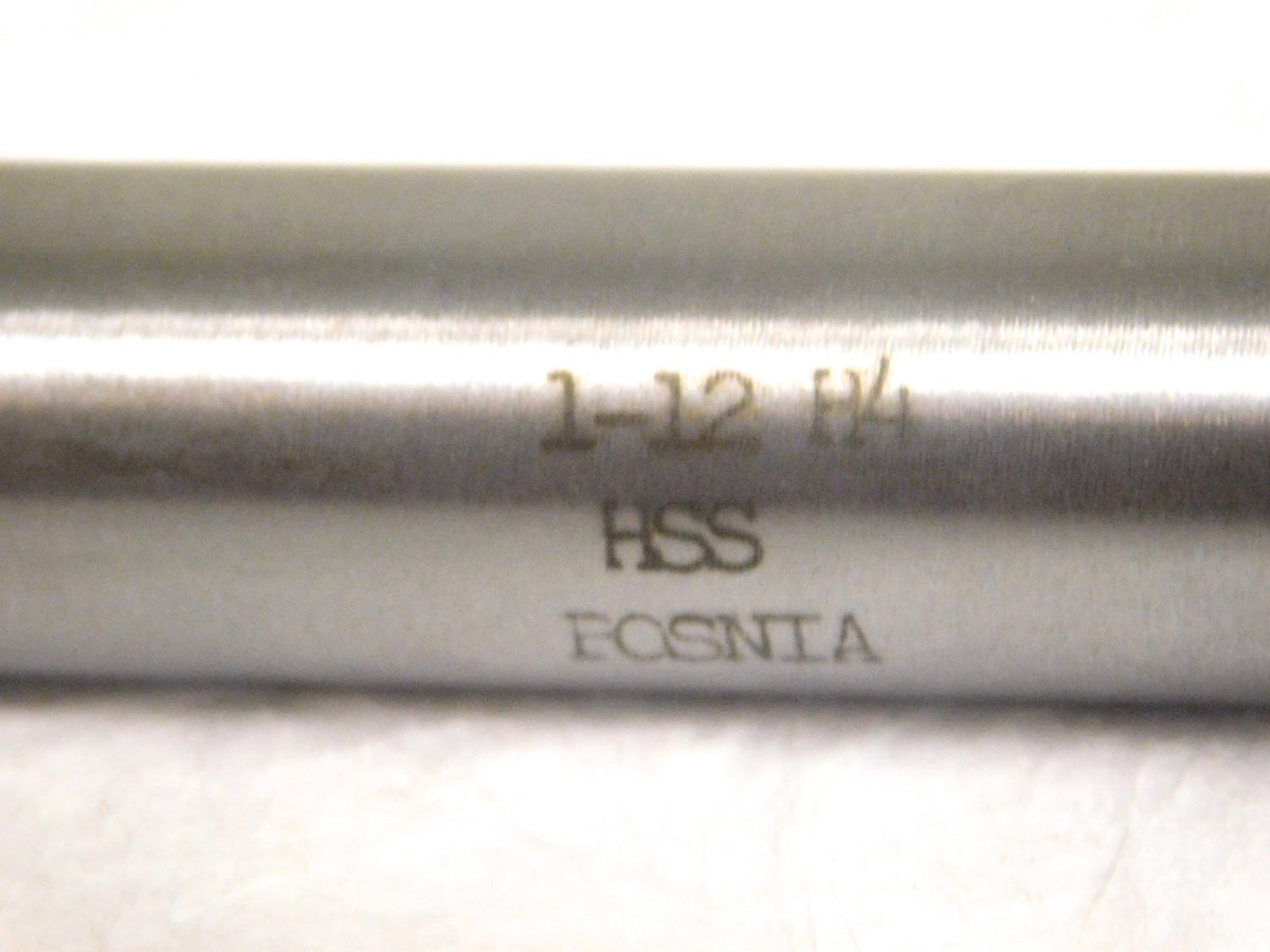 Interstate HSS St Flute Std Hand Tap 1-12UNF 4Fl 1.5" Thread Lgt 6 OAL 04489126
