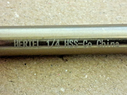 Hertel Cobalt Jobber Length Drill Bits QTY6 1/4" Dia 135 Deg 01190164