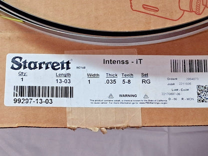 Starret Welded Bandsaw Blade 13FT 3 Long x 1" Wide x 5 to 8 TPI 22170897-06