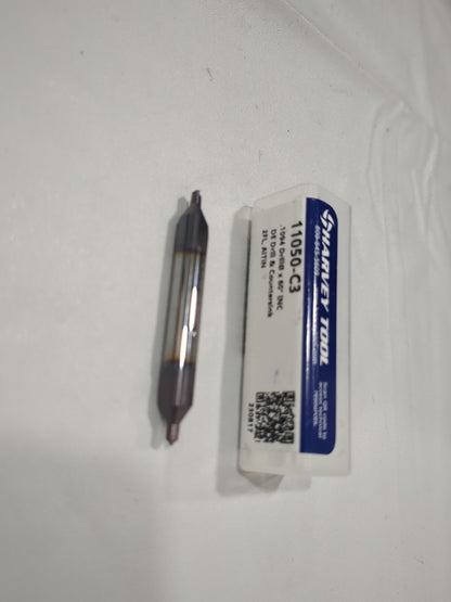 HARVEY TOOL Combo Drill&Countersink #3 118°, Solid Carbide 11050-C3
