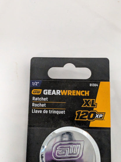 GearWrench 1/2" Drive 120XP Polish Chrome Extra Long Handle Teardrop Ratchet