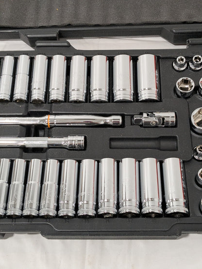 GEARWRENCH Socket Set: Deep Standard, 50 Pc, 3/8" Drive 80550P INCOMPLETE