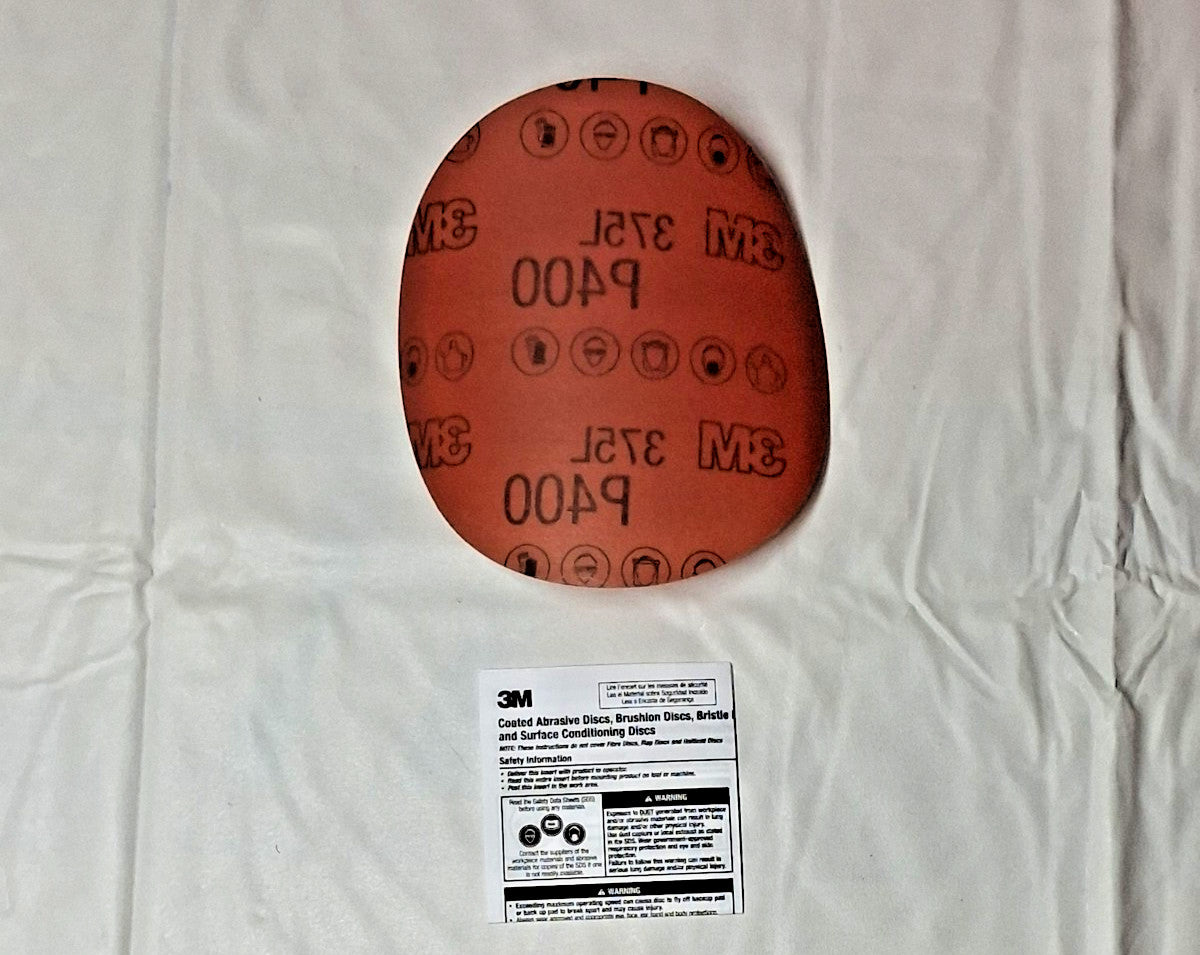 3M Aluminum Oxide Hook & Loop Discs 5" Dia 400 Grit Coated QTY50 7100305428