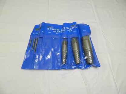 Interstate Spiral Flute Screw Extractor: 6 Pc #1 to #9 05026802 INCOMPLETE