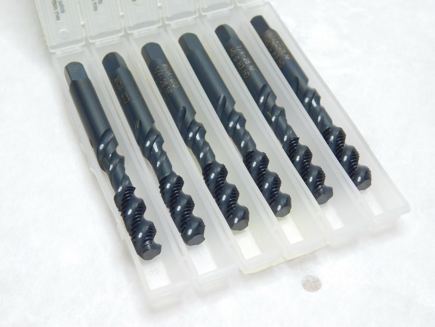 PACK of 6 Widia GTD Spiral Flute Taps HSS 1/4-28 H3 3FL 16512 2748034