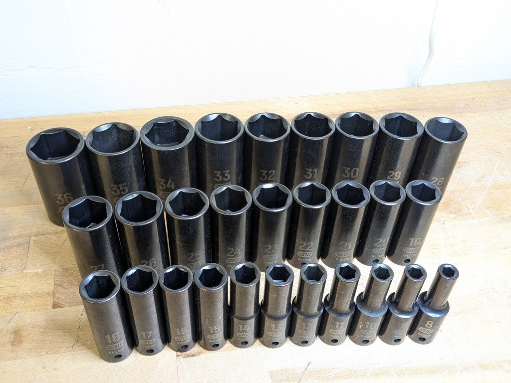 Gearwrench 183-Piece Master Impact Socket Set 6-Point SAE/Metric Standard/Deep