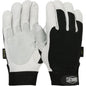 6 PAIRS Ironcat Heavy Duty Goatskin Gloves ANSI A3 White/Black 2XL 86552/2XL