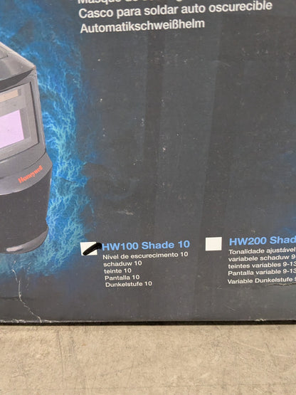 HONEYWELL Welding Helmet: Black, Shade 10, Nylon Fixed Front HW100