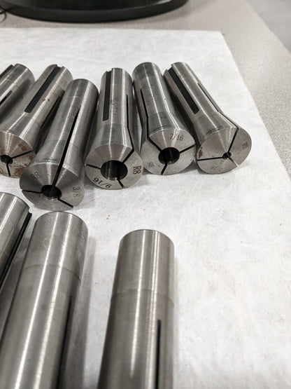 R8 Collet Set: 12 Pc, 1/16 to 7/8" Cap. Increments of 1/16" 231-2114 I